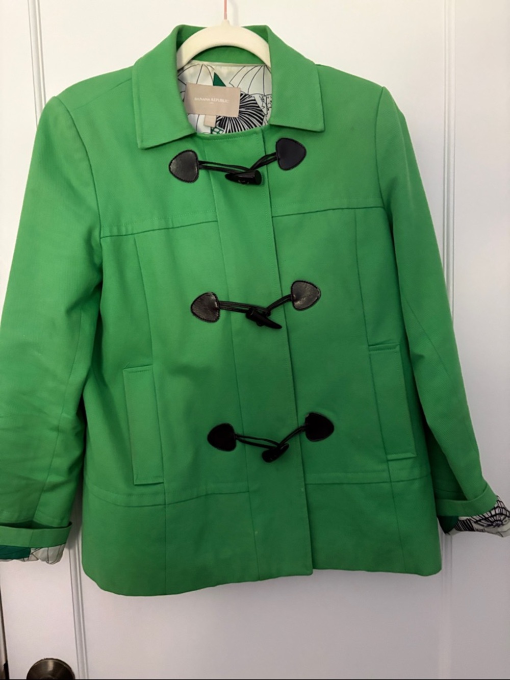 Banana Republic Green Toggle Pea Coat